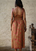 Printed Strappy Dress - 100826