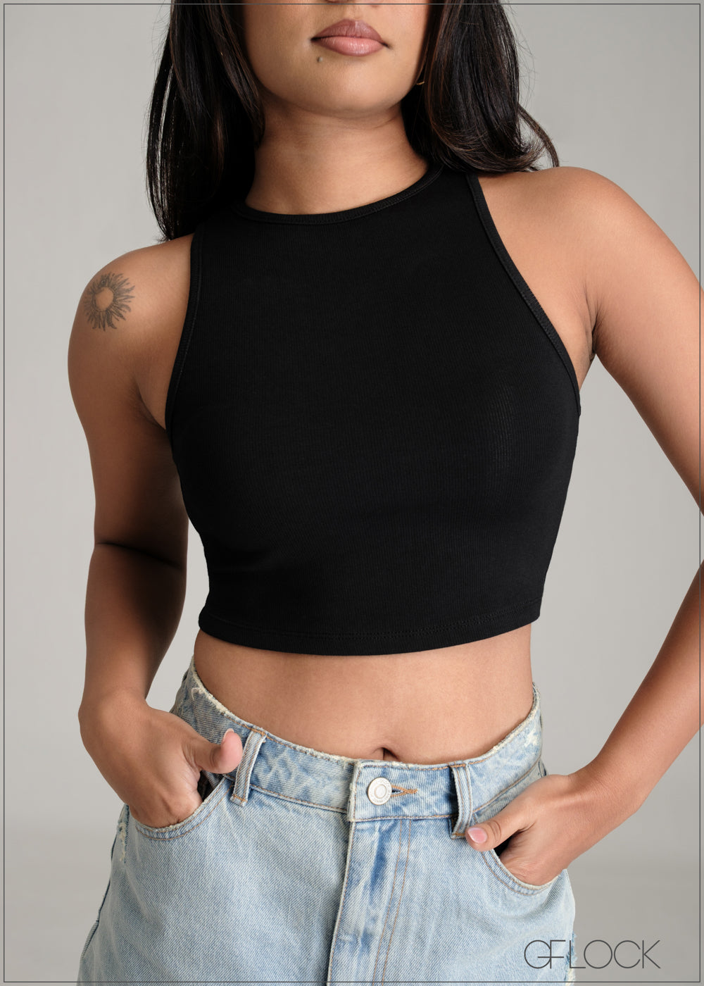 Sleeveless Crop Top - 061225