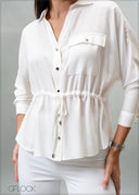 Pocket Detailed Long Sleeve Top - 070725