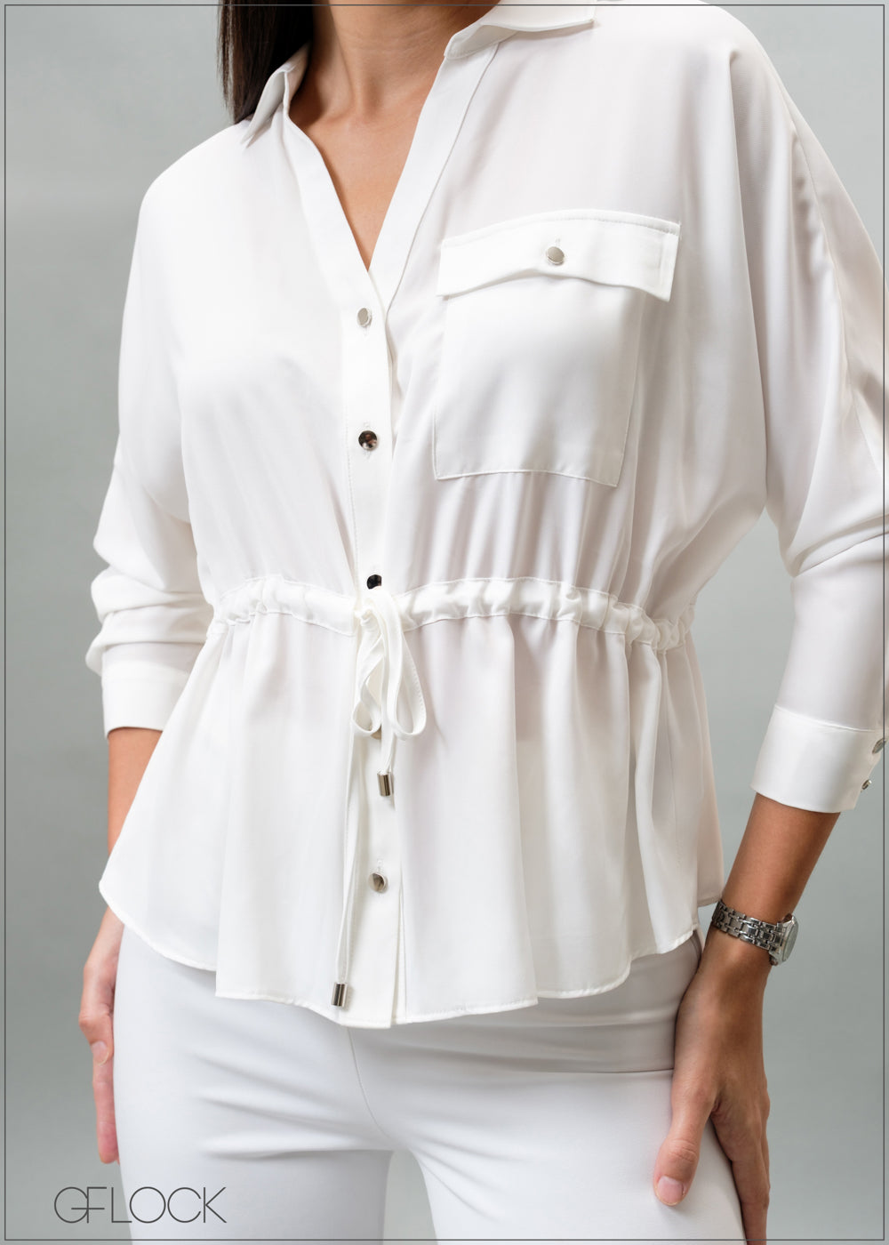 Pocket Detailed Long Sleeve Top - 070725