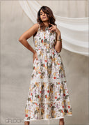 Printed Dobby Dress - 260226