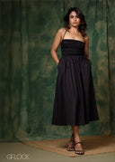 Back Open Midi Dress - 171225