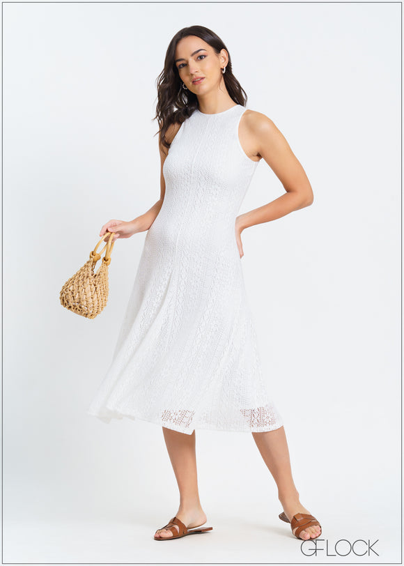 Lace Midi Dress - 030225