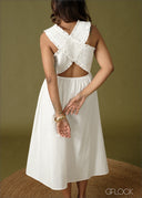 Smocked Midi Dress - 100726