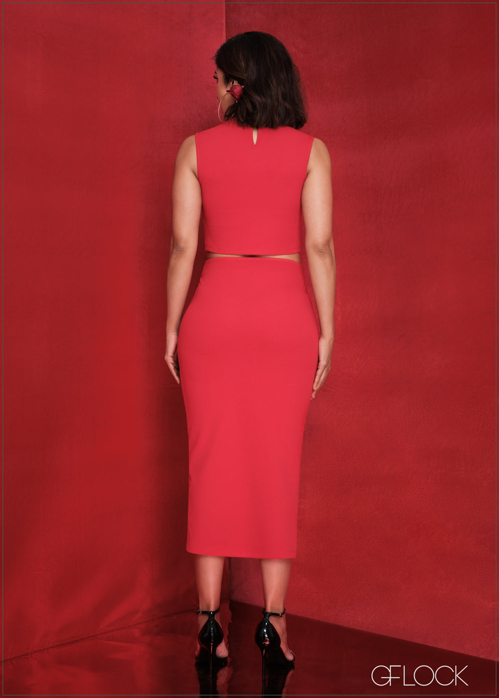 High Neck Sleeveless Crop Top - 090224