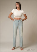 Light Wash Straight Leg Jean - Long Length - 230226D