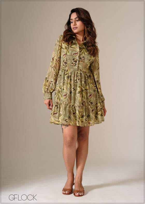 Long Sleeve Mini Dress - 090126