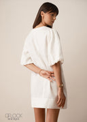 Puff Sleeve Mini Dress - 030426