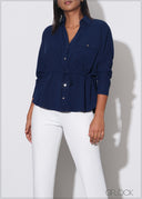 Pocket Detailed Long Sleeve Top - 070725