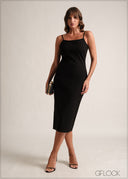 Bodycon Midi Dress - 190126