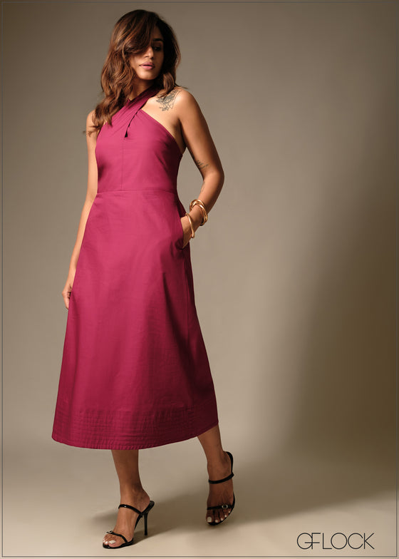 Cross Detailed Dress - 160126