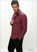 Normal Collar Long Sleeve Shirt - 140226