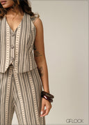 Stripe Waistcoat - 280925