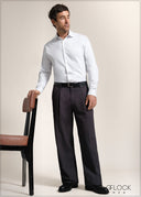 Grey Pleated Pant - Short Length - 090926