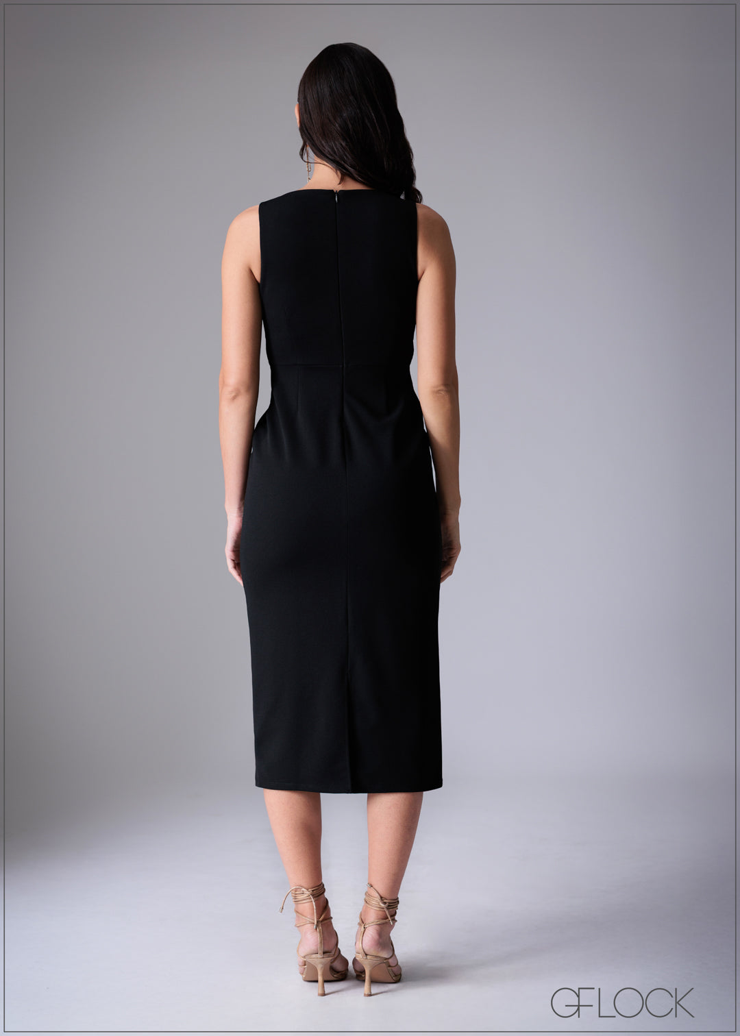 Cut-Out Detail Bodycon Midi Dress - 110725