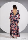 V-Neck Frill Detailed Maxi Dress - 190523