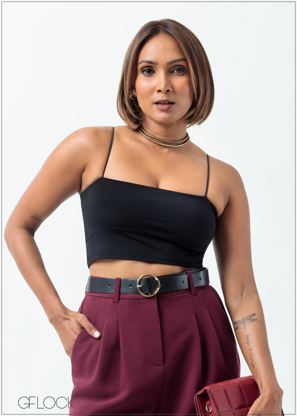 Strappy Tube Crop Top - 160625