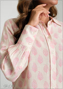 Printed Regular Collar Shirt - 100425I