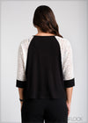 Lace Mix Rib Top - 100225