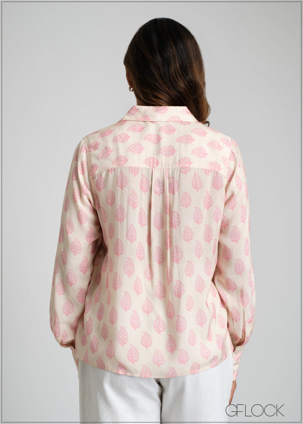 Printed Regular Collar Shirt - 100425I