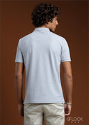 Embossed Collar Polo T-Shirt - 080425