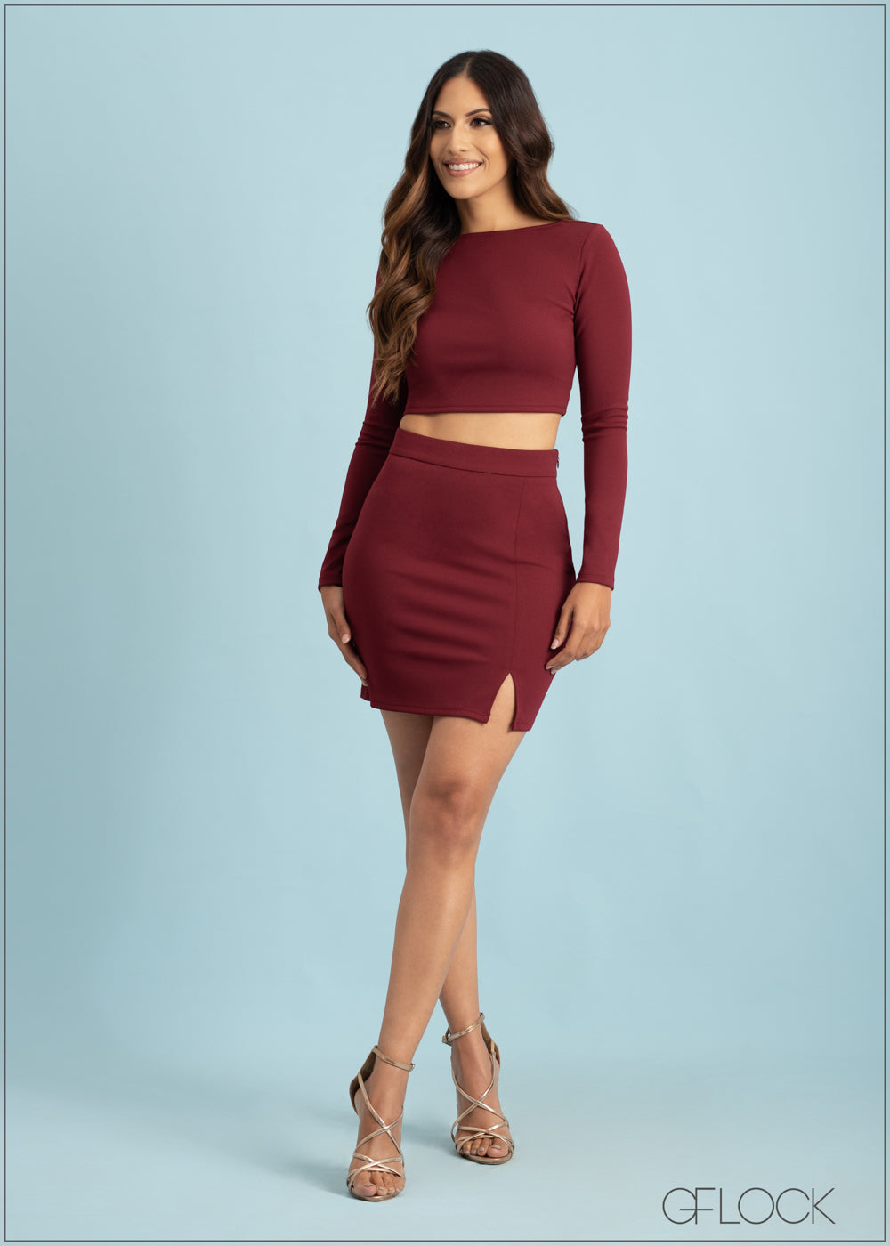 Slit Detail Mini Skirt - 020623