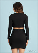 Slit Detail Mini Skirt - 020623