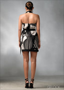 Printed Halter Neck Mini Dress - 270625