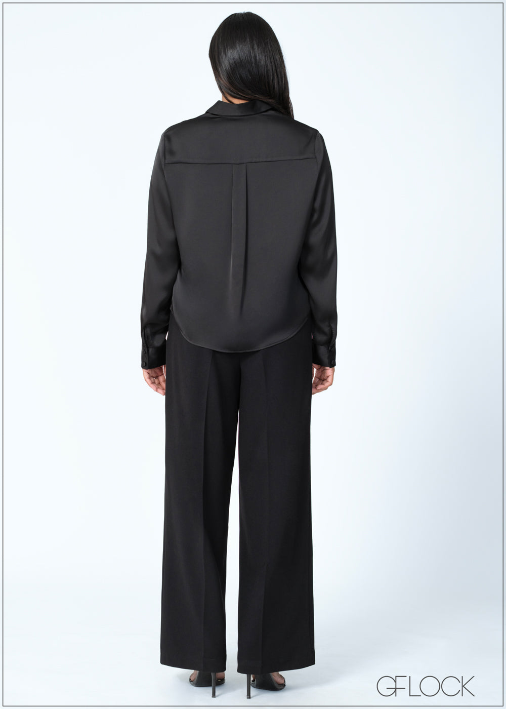 Long Sleeve Satin Shirt - 200625