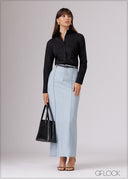 Long Sleeved Split Cuff Shirt - 080526