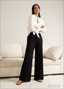 Elasticated Wide Leg Pant - 230526
