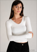 Long Sleeve Lace Detailed Top - 110626
