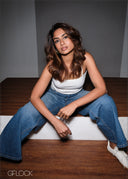 Mid Wash Wide Leg Jean - Long Length - 251125D