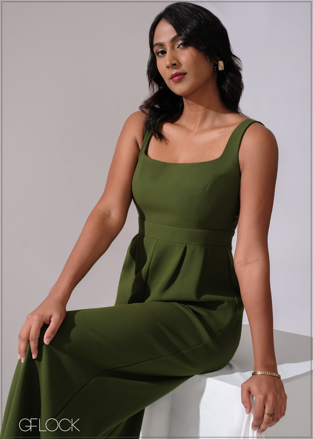 Wide Leg Sleeveless Jumpsuit - 300525