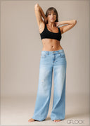 Low Waist Wide Leg Jean - Long Length - 210326D