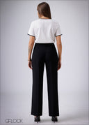 Straight Leg Pant With Pockets - Long Length - 230326