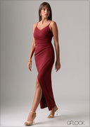 Sleeveless Pleated Detail Maxi Dress - 120126