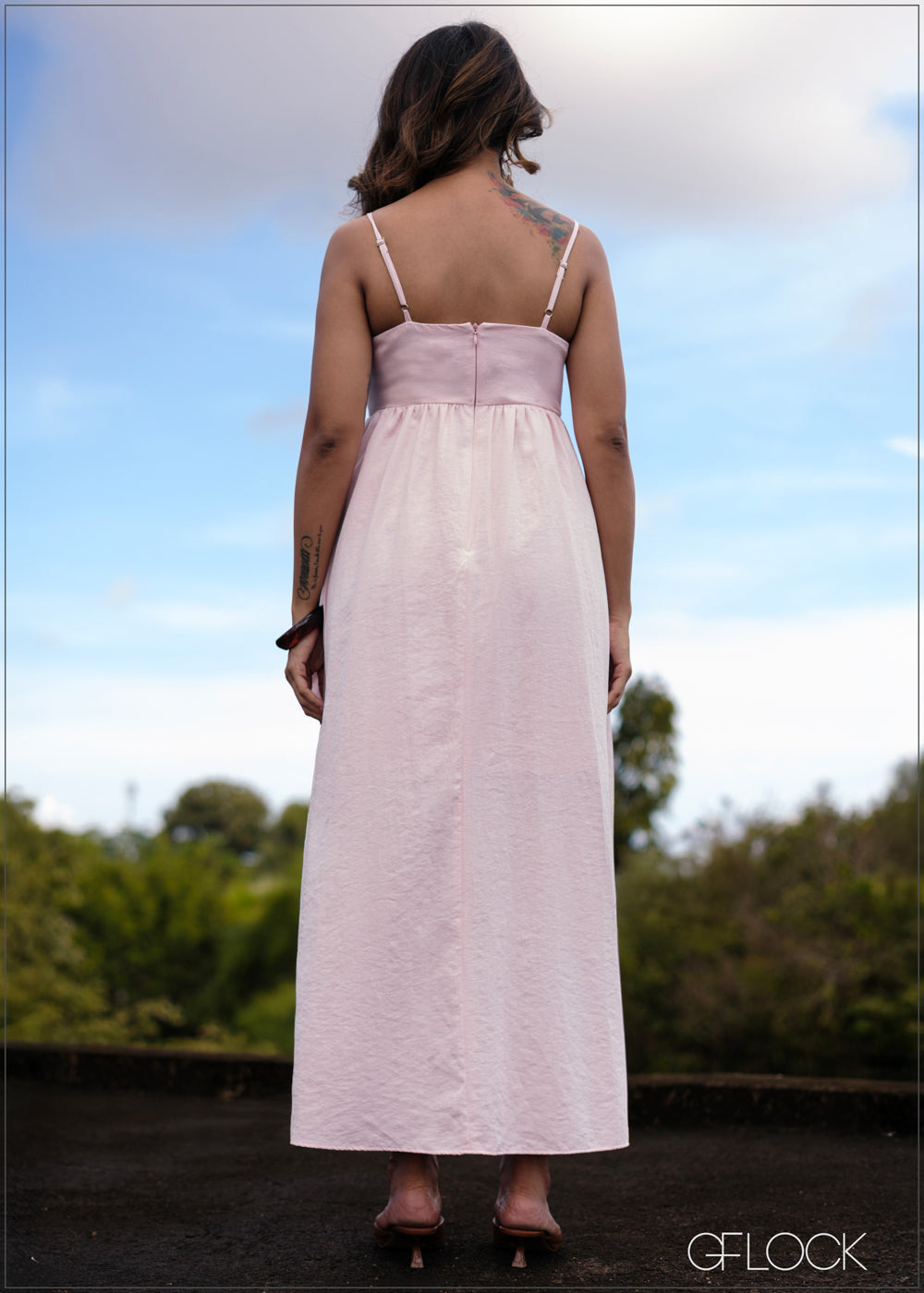 Beaded Strappy Maxi Dress - 171025