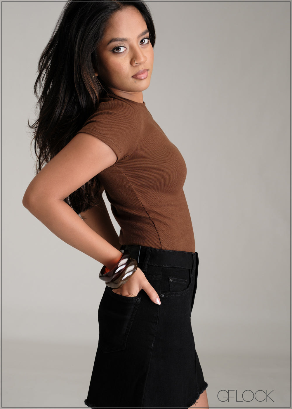 Short Sleeve Rib Top - 061225