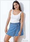 Denim Wrap Skirt - 110924