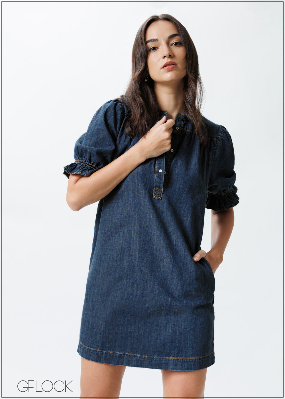 Short Denim Dress - 151025