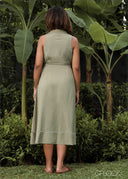 Button Down Waist Detailed Dress - 150925