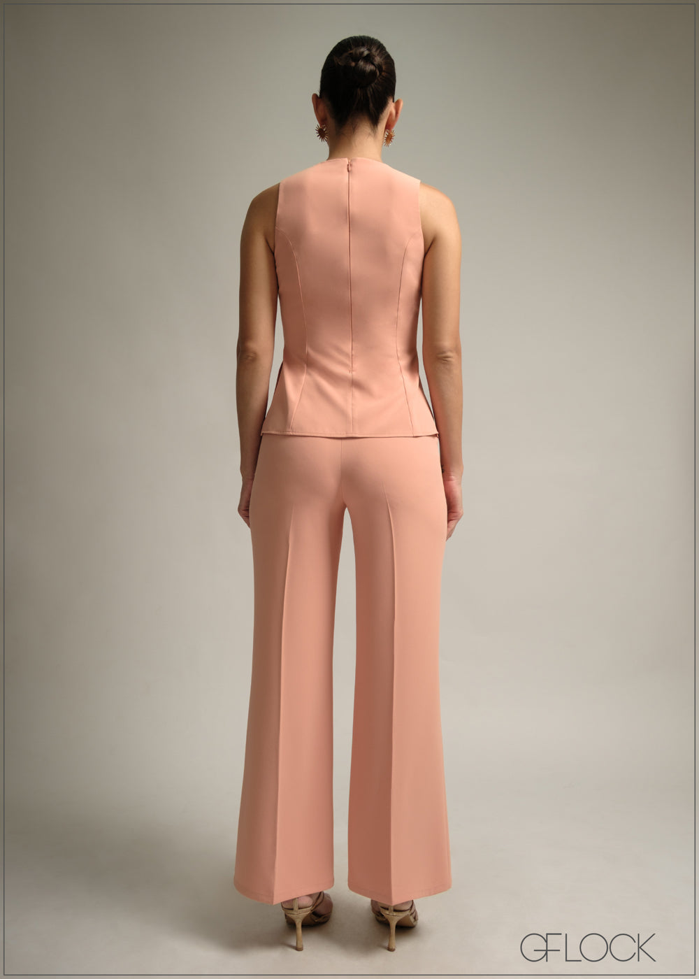 Crease Detail Straight Leg Pants - 220825