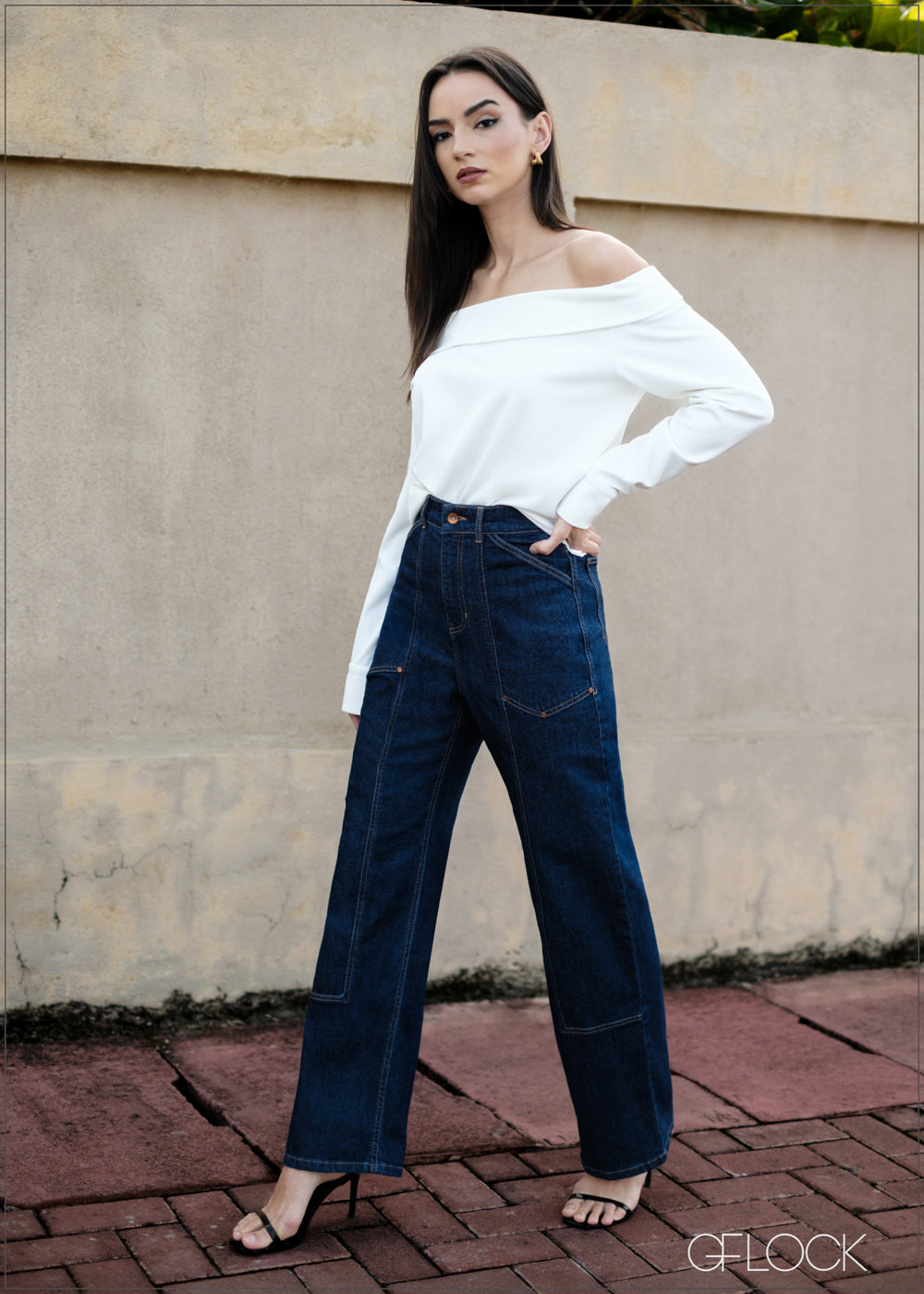 Pocket Detail Jean - Long Length - 090425