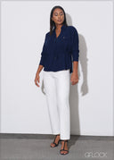 Pocket Detailed Long Sleeve Top - 070725