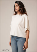 Batwing Sleeved T-Shirt - 160726