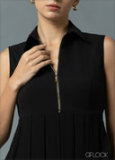 Front Zipper Detail Dress - 220925