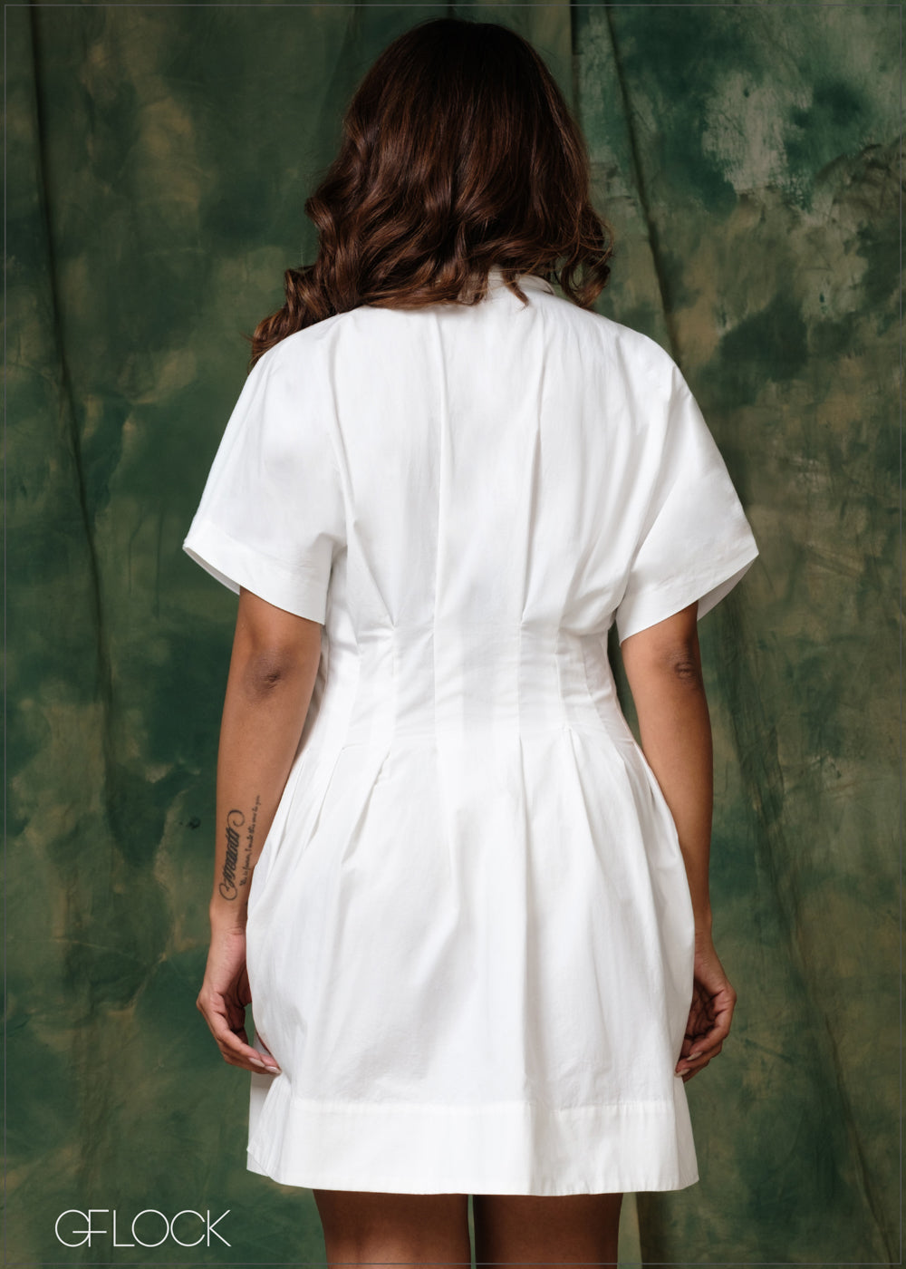 Pleated Detail Mini Dress - 171225