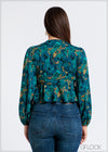 Printed Peplum Top - 121124