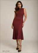 Textured Bodycon Dress - 301026